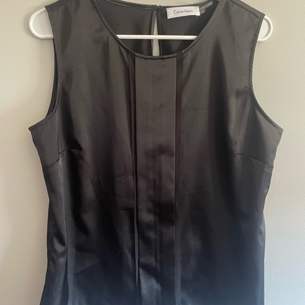 Calvin Klein Charcoal Sleeveless Blouse